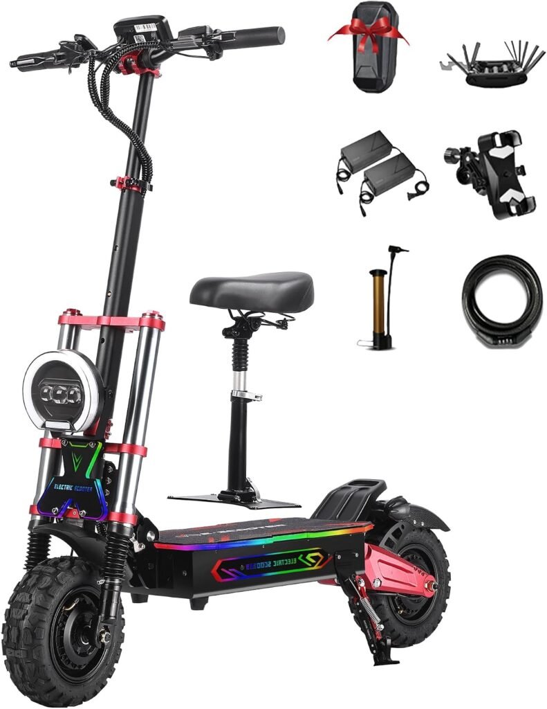 BYD S5 Electric Scooter Adults – 6000W Dual Motor, 55 MPH, 75 Miles Range