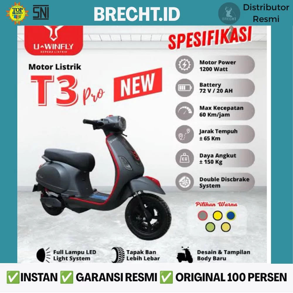 Sepeda Motor Listrik Vespa UWINFLY T3 / T3S