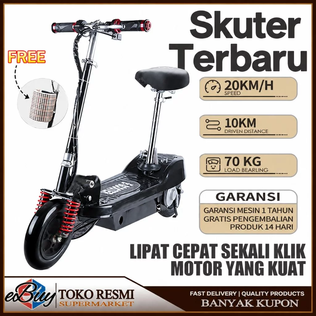 e-Buy Skuter Elektrik / Skuter Listrik Mini Lipat โ 20KM/H