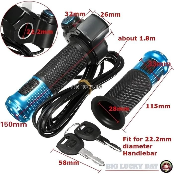 Handle Gas Sepeda Listrik Universal 12Vโ96V dengan Grip